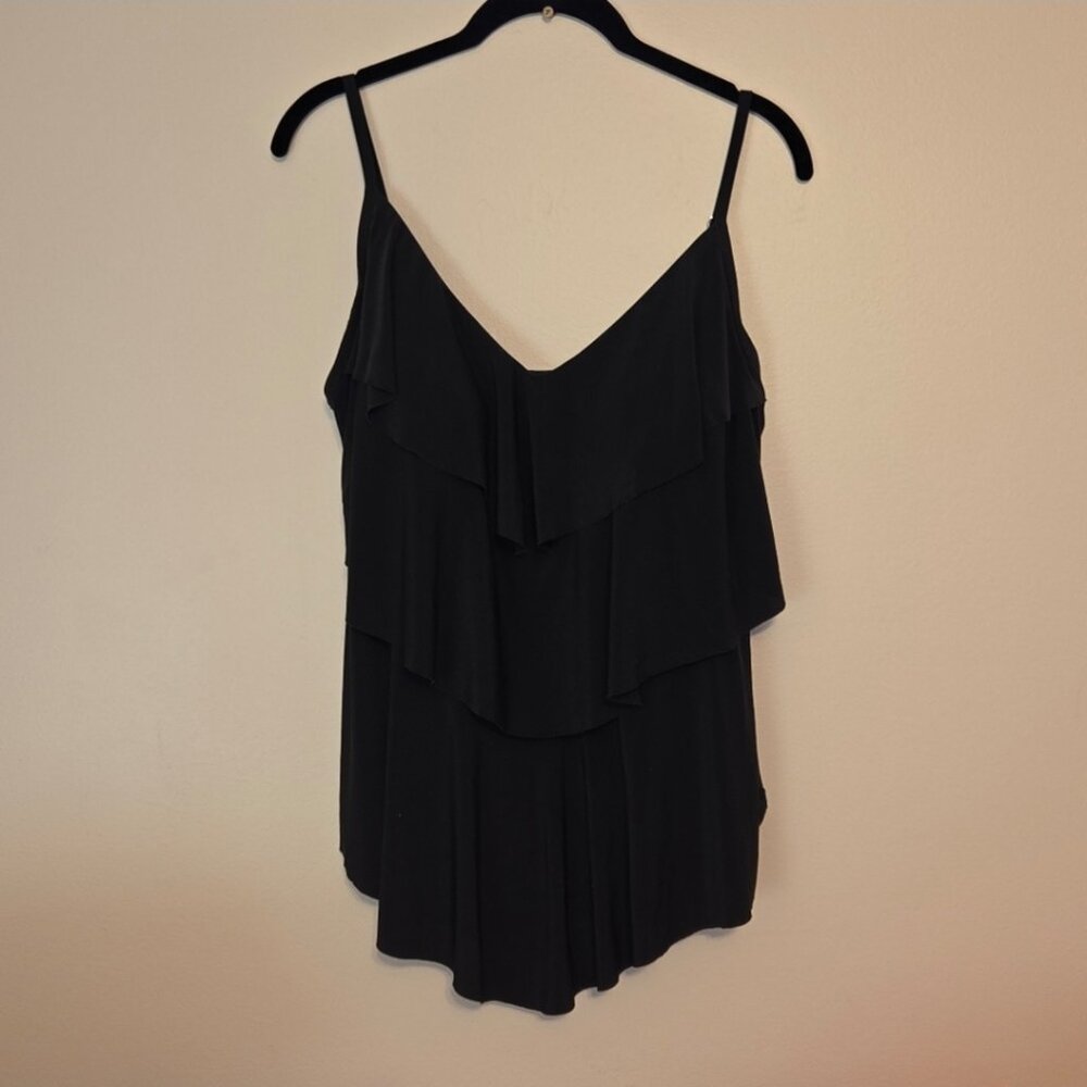 Aqua Green Black Bathing Suit Top